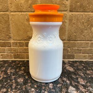 Vintage Milk Glass Jar Daisy Print